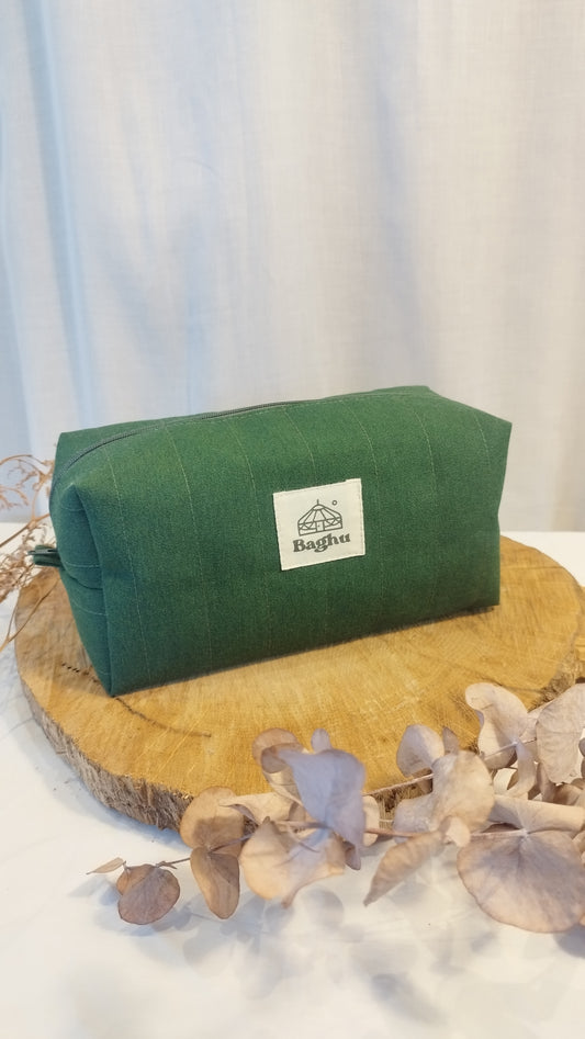 RITUEL - trousse de toilette - Taille S - upcyclé - toile de yourte - fait en Belgique -